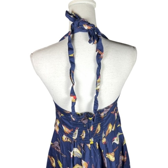 Miss Lulo Dress Womens Medium Halter Birds Retro Pinup Whimsical Quirky Girly - Picture 6 of 11